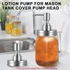 Крышка дозатора мыла Mason Jar с помпой из нержавеющей стали, герметичная крышка-помпа для дозатора мыла, замена для ванной комнаты