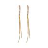 Gold-Plated Silver Needle Zircon Tassel Earrings – Fashionable, Versatile, Lightweight, Luxury Commuter Earrings for Women