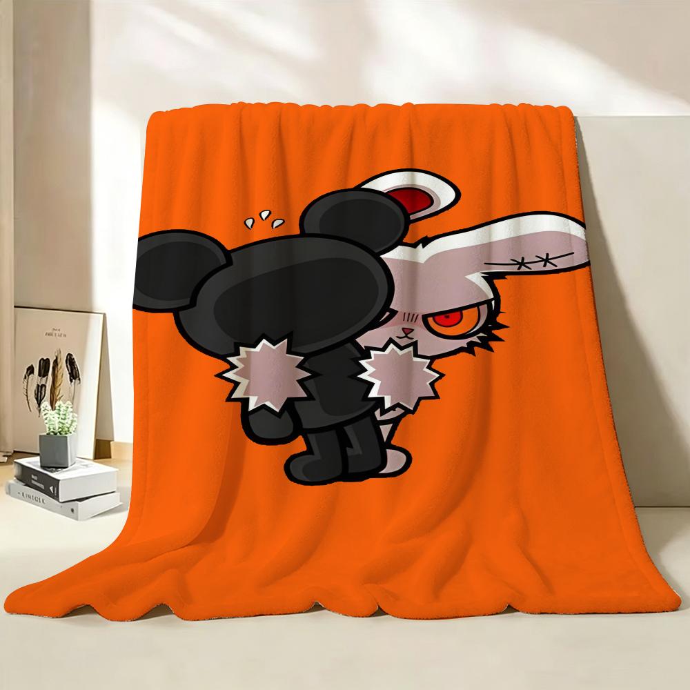 Character B Bloody B Bunny Throw hot Flannel Throw Blanket Suitable for Sofa Living Room Bedroom soft