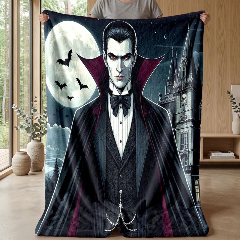 Soft Flannel Blanket Lightweight Cozy Bedroom Living Room CoverDracula