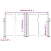 Retractable Side Awning Black 140 x 1200 cm