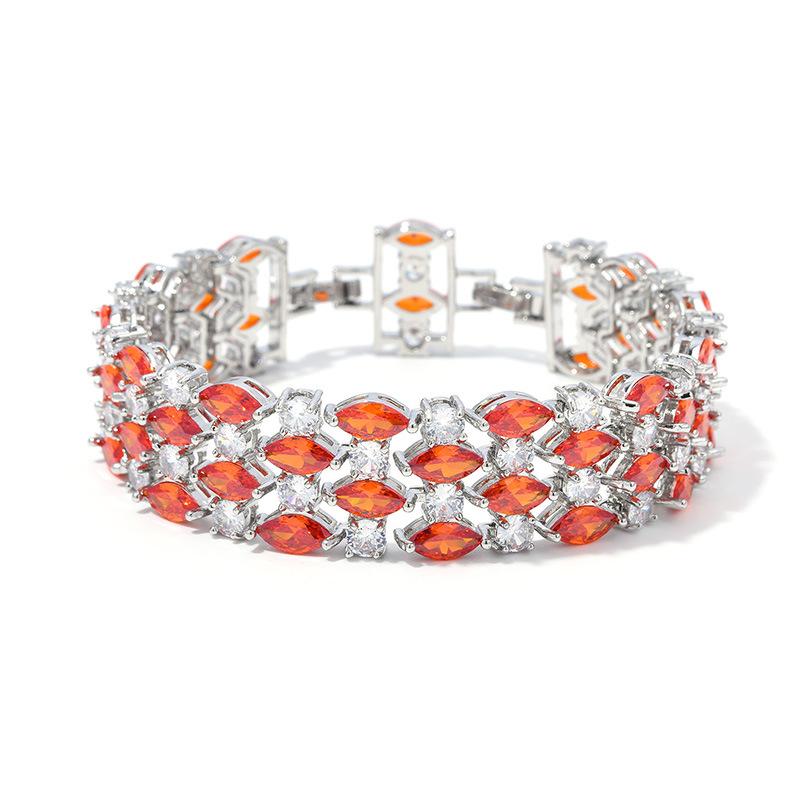 Crystal Zircon Women'S Bracelet, Diamond-Encrusted Bracelet Women, Gift Colored Jewelry.