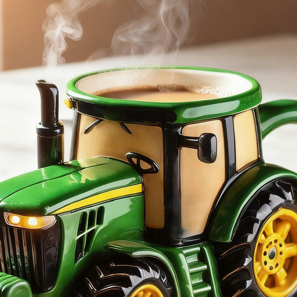 Truck Coffee Mug Truck Shaped Coffee Mug Handcrafted Tractor Coffee Mug 11 Ounces Semi-trailer Shaped Cup Vintage Farm for Truck