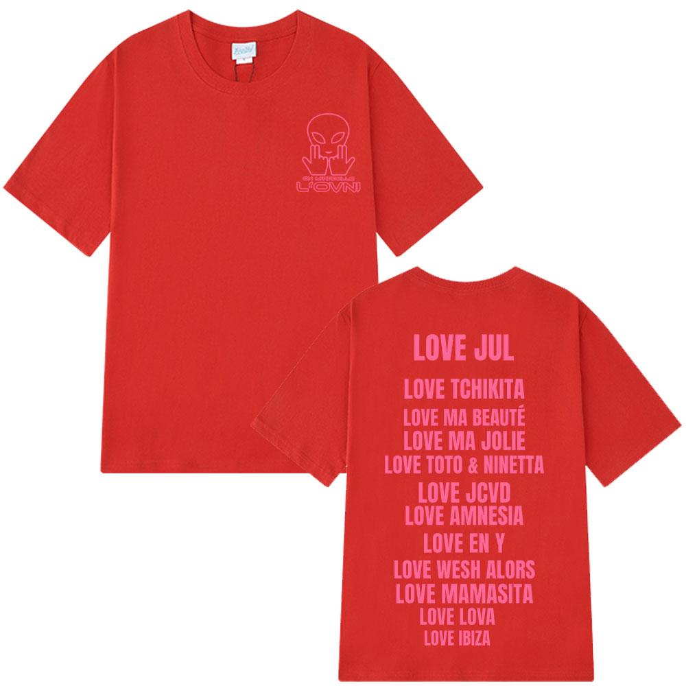 Rapper Jul Love Jul Fashion Graphic T-shirt Women Hip Hop Short Sleeve Cotton Aesthetic Trendy T-shirts Streetwear