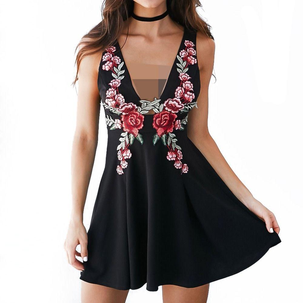 Exquisite Rose Flower Embroidered Patches Red Clothes Patches Clothing Applique Sewing