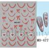 Nail Art Stickers, Cute Ballet Lace French Bow Adhesive Nail Stickers