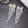 Элегантные длинные серьги с кисточками: Европейская и американская мода, Высококлассный стиль богини для выпускного вечера и вечера.