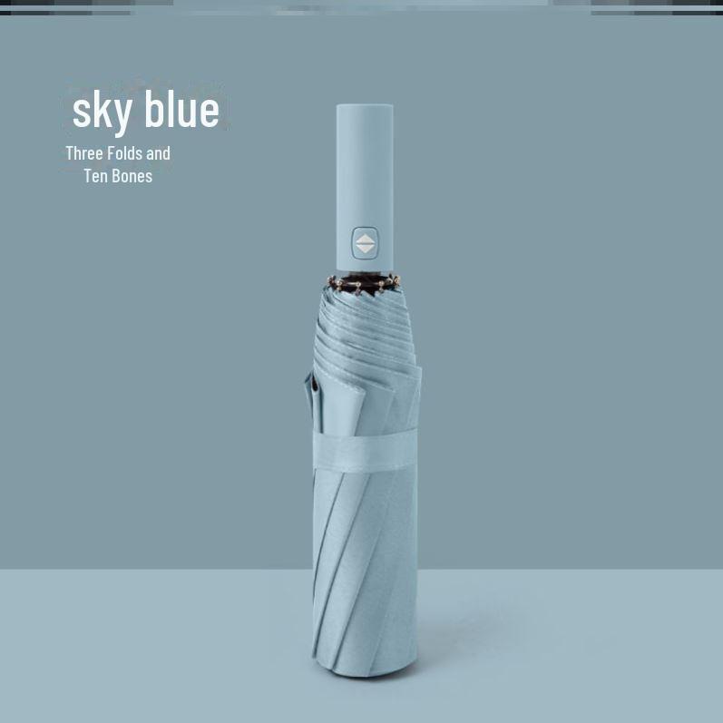 Корейский автоматический складной зонт двойного назначения для студенток — защита от солнца и дождя, устойчивость к УФ-излучению, большой размер.