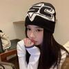 Y2K Knitted Letter Beanies Star Ins Skullies Cool Pullover Hats  Outdoor