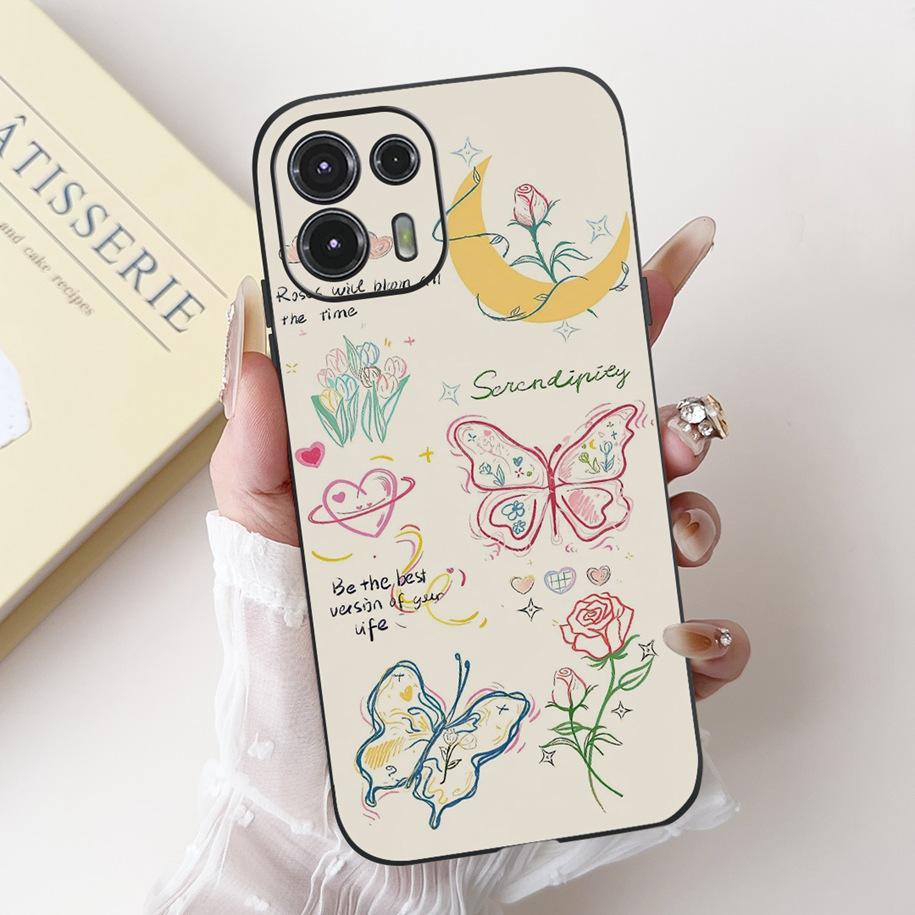 For Motorola Edge 20 Lite Case XT2139-1 Phone Cover Fashion Sunset Cartoon Soft Fundas For Moto Edge 20 Fusion Shockproof Bumper