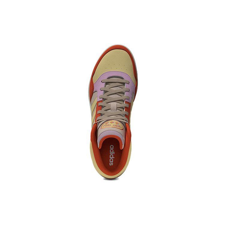 adidas Кроссовки Neo Hoops 3.0 Mid Прочные Кроссовки с Высоким Голенищем Женские Кроссовки Оранжевый Желтый FZ6573