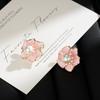 Премиальный Чувственный Сладкий И Элегантный Темперамент Розовые Серьги-Пуссеты с Цветком Уникальный Дизайн Чувство Легкой Роскоши Темперамент Нежные Серьги Оптом
