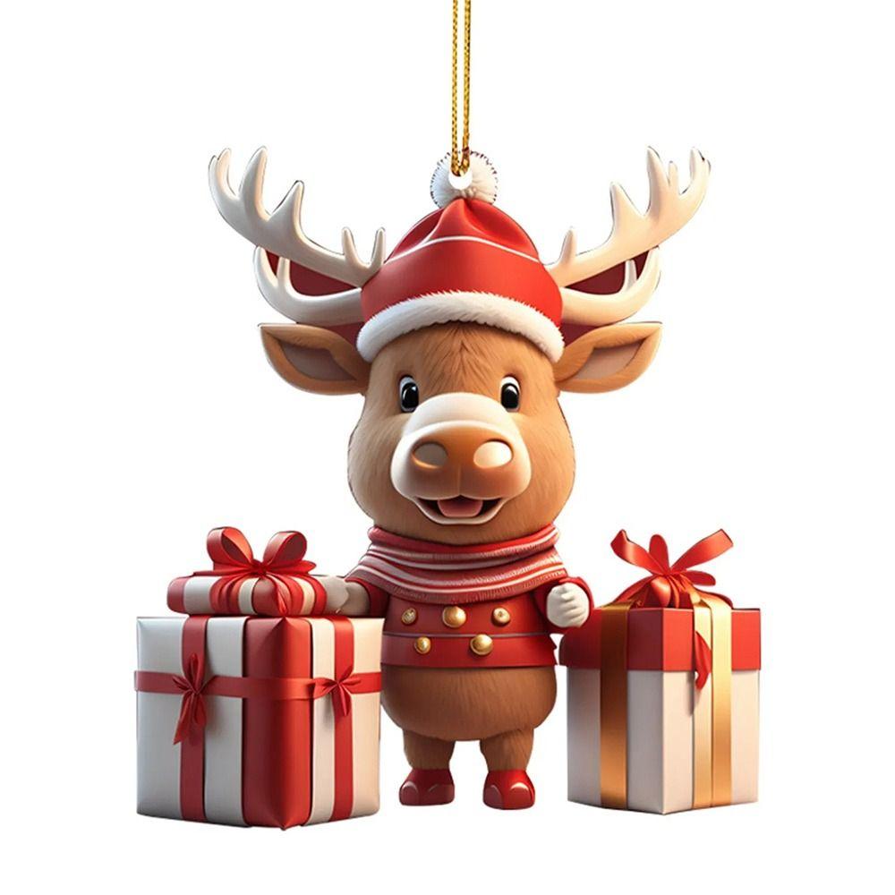 Разноцветные рождественские украшения Акриловые елочные украшения Креативные подвесные подвески