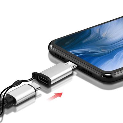 Адаптер-конвертер USB C Female to USB Male с шнурком, поддержка зарядки и синхронизации данных для портативного телефона