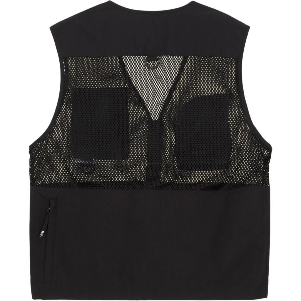 The North Face Logo V-Neck Zip Vest Men Vests Black NV5VR02A