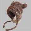 Coldproof Ear Protection Hats Warm Thickened Bear Ears Knitted Hat New Knitted Hat  for Outdoor Ski