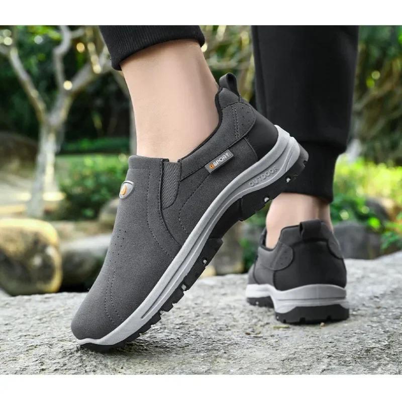 Fashion Large Size Men's Shoes 2025 Spring New Versatile Sports Running Shoes Soft Soled Korean Version Casual Hiking Shoes 40-46