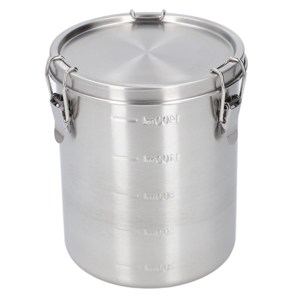 Airtight Pet Food Storage Container Stainless Steel Versatile Leakage Proof Cat Dog Food Holder Bin