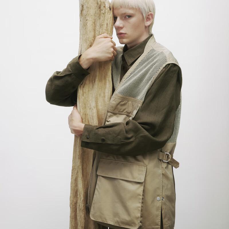 CROQUIS Мужская повседневная жилетка без рукавов с воротником-стойкой Весна 2024