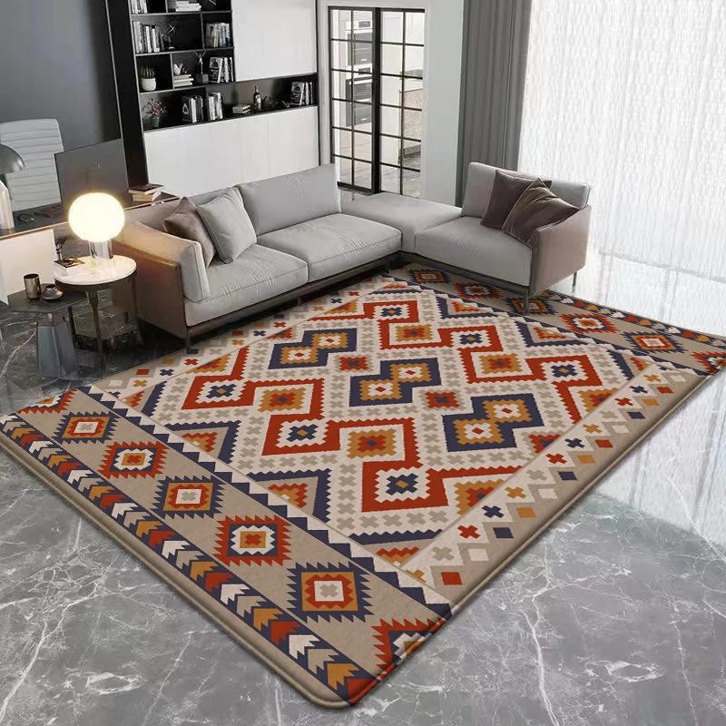 Ковер и ковровое покрытие в стиле бохо с персидским этническим геометрическим узором для гостиной, нескользящие коврики для пола, ковер для кухни, спальни, прикроватный ковер