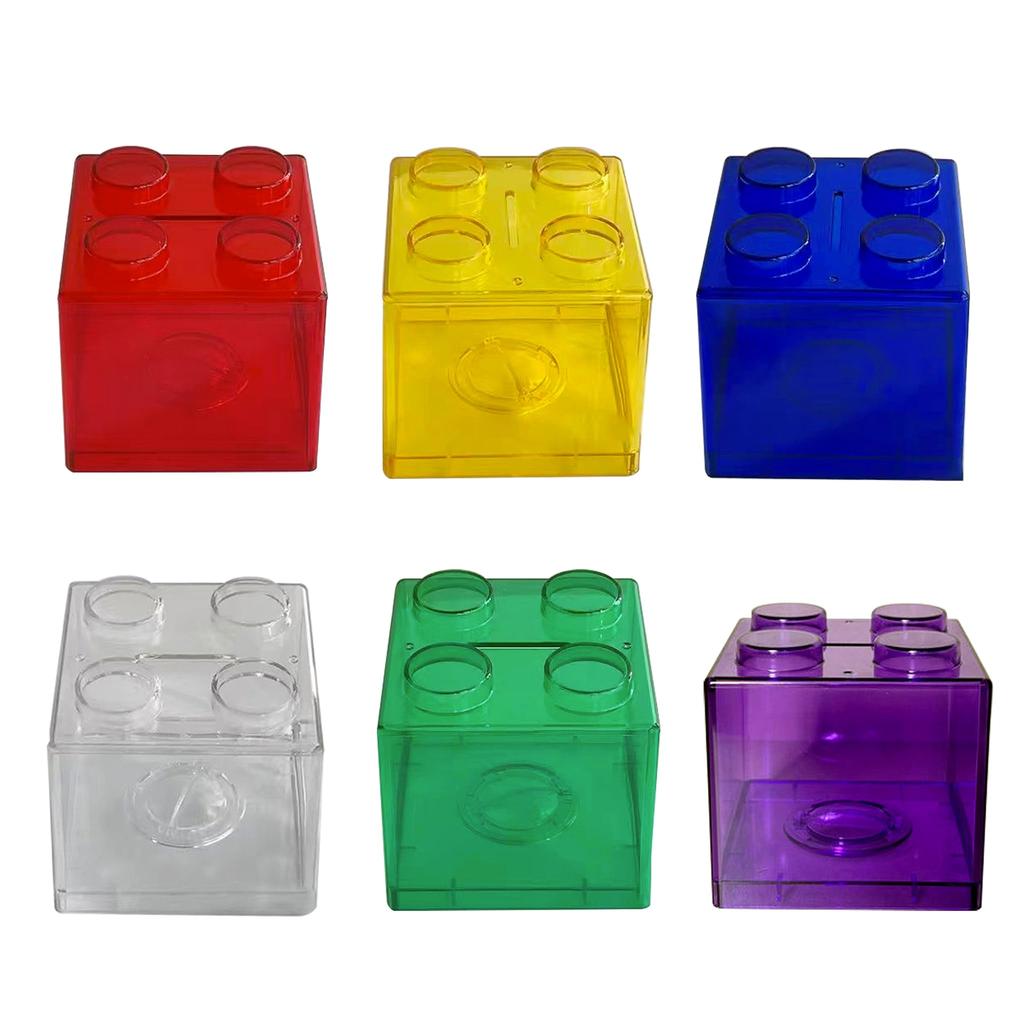 Felimoa Block Piggy Bank for Easy Set of 6 Colors Kids, Plastic, Access,