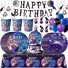 Birthday Party Decorations Supplies Kit Balloons Cups Plates Backdrop Banner Addams Theme Birthday Cake Decor Kids Favor Gifts