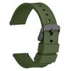 Rubber Strap Silicone 20mm Waterproof Watch Replacement Strap Quick Release Rubber Watch Band Buckle [WOCCI] Olive/Black