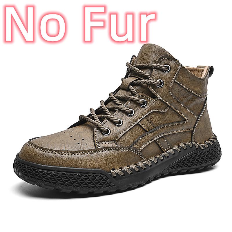 Men Leather Fashion Low Top Hiking Shoes 2024 Male Lace-Up Comfortable Sale Winter Boots Classic Luxury Brand Outdoor Ankle Boot