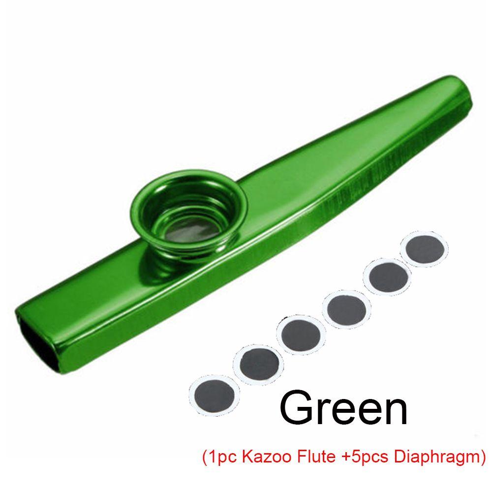 Party Aluminum Gift Children Kids Kazoo Flute 5 Pcs Diaphragm Harmonica Metal