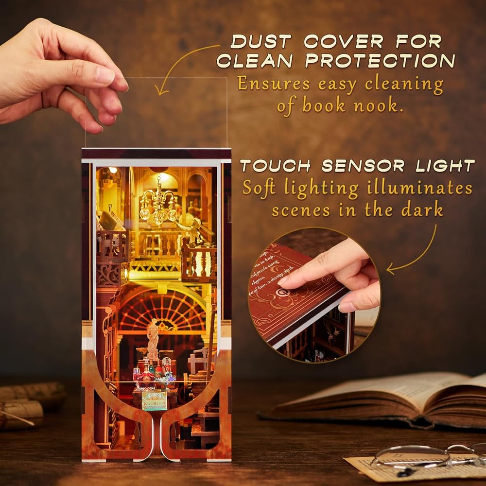 Набор для создания мини-домика в книге MiniCity DIY, 3D-миниатюра с LED-подсветкой для подростков и взрослых