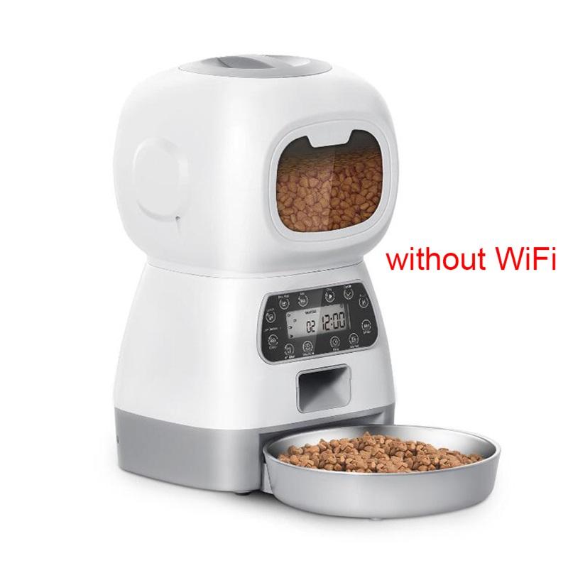 3.5L Автоматическая кормушка для домашних животных для кошек WiFi Smart Whirlpool Медленная кормушка для собак с регистратором Большая емкость Тайминг Дистрибьютор корма для кошек