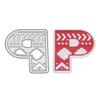 Single Capital Letter Frame Metal Silvery Stencil Embossing Cutting Dies For Diy Scrapbooking Paper Album Cards Making