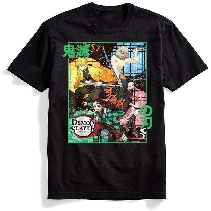 Demon Slayer T Shirt Homme Vintage Short Sleeve Tees Kimetsu No Yaiba Tanjiro Kamado T Shirts
