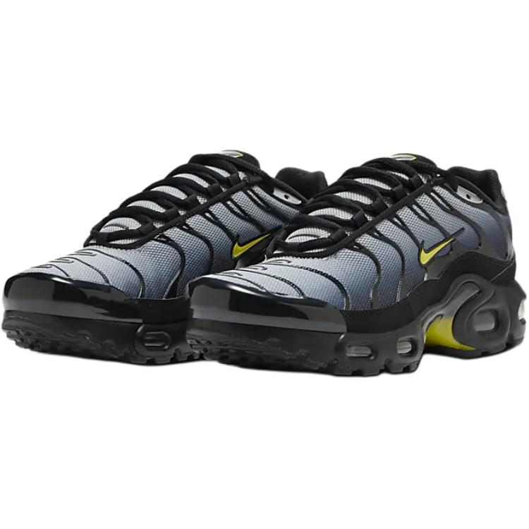 Nike Air Max Plus Удобные Устойчивые к истиранию Устойчивые к истиранию Низкие Детские Беговые кроссовки Черно-серые Унисекс CD0609-033