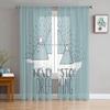 Alpine Snow Blue Black Modern Printed Tulle Curtains for Bedroom Balcony Window Decor Creative Fashion Home Sheer Curtain