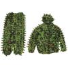 Зеленый Дикий Камуфляжный Костюм Ghillie 3D Лист Куртки и Штаны Комплект Одежды Для Охоты