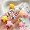 Milk Yellow Star Keychain Stars Pentagram Soft Chubby Star Keychain Girl Heart Send Girlfriends Lovers Pendant Bag Accessories