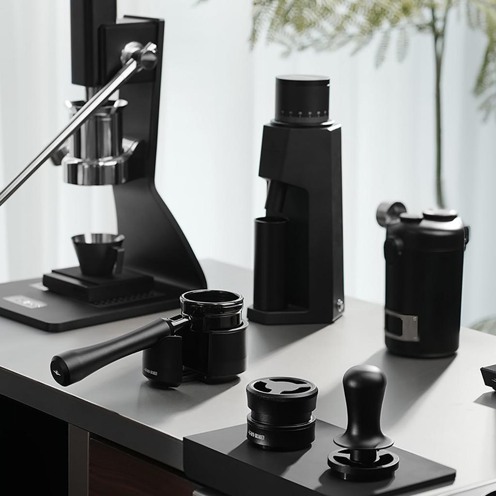 MHW-3BOMBER 51mm Coffee Tamper, 30lb Espresso Tamper, Constant Pressure Tamper with Audible Feedback, Easy to Press, Obsidian Series T7016-OS