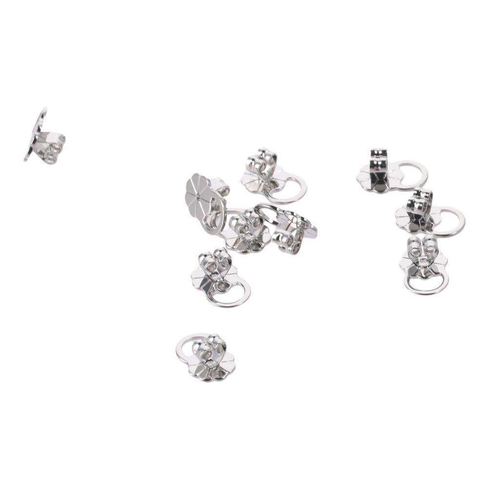 Copper Earring Backs White Gold Large Earring Backing Secure Earring Backers  For Droopy Ears