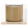 10x25cm Minimalist Flower Vase with Wooden Base PET Transparent Cylinder Vase Living Room Decoration
