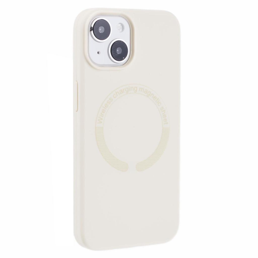 BJT Series For iPhone 15 Case TPU+Silicone Fabric Lining Magnetic Phone Case (Big Rear Lens Hole)
