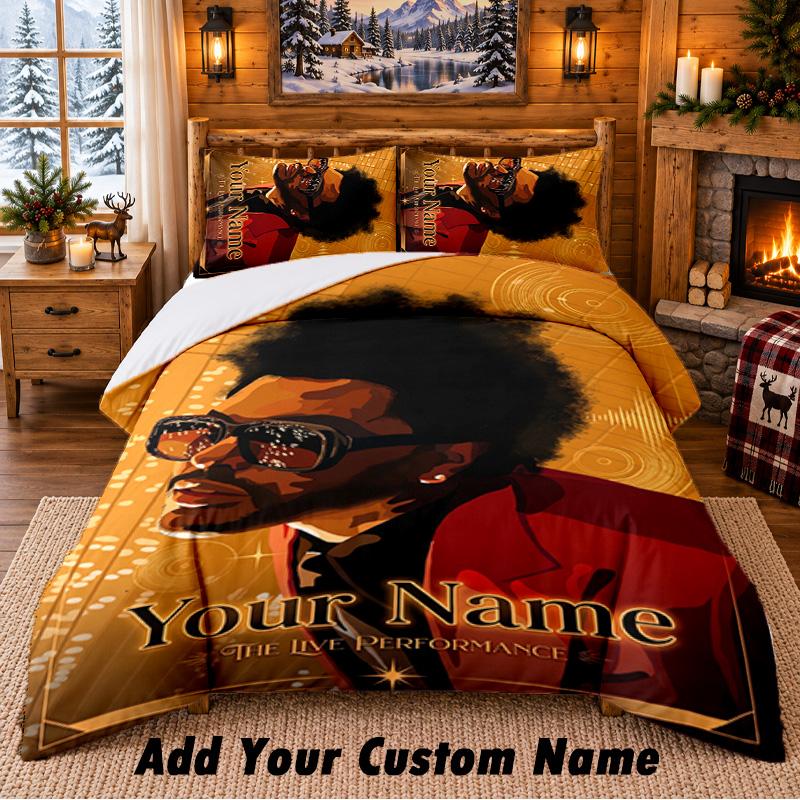The Weeknd Custom Name 3Pcs Bedding Set 1 Bed Sheet 2 Pillowcases Bedroom Home Decor