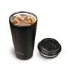 Iris Ohyama [Compatible with Drink Holder] Tumbler with Traveler Lid 350ml Black
