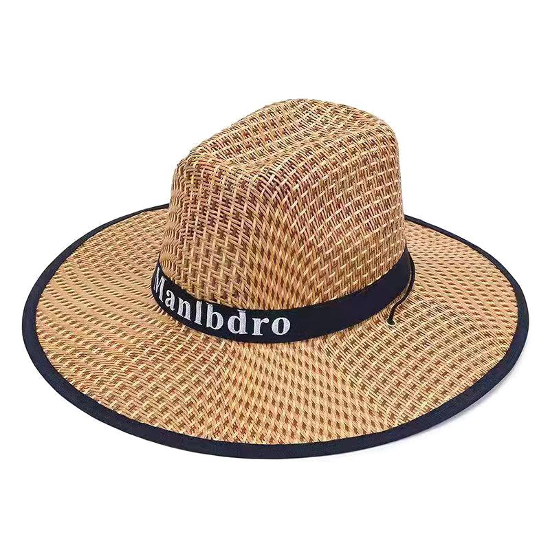 Straw Hat Western Cowboy Sle Outdoor Summer Beach Fishing Sun Protection Hat Unisex Ideal For Construction Sites
