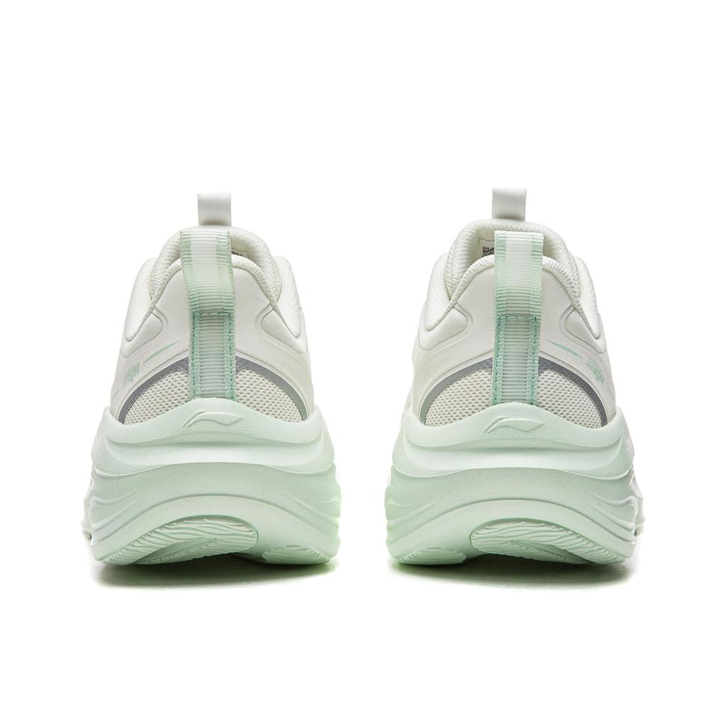 Li Ning Ling Bo V2 Толстая подошва Увеличение роста Мягкая амортизация Кроссовки для бега Женские кроссовки Молочно-белый ARSV104-2