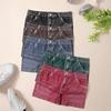Women Shorts High Stretchy Imitation Denim Short Leggings with Pockets Tight Fitting Summer Shorts Daily Wear