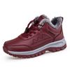 Women's Winter Walking Shoes Waterproof Fleece Boots for Men Wrap Ankle Snow Boots Thick Sole Outdoors Plush Sneakers