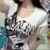 Girls Y2K T-shirts Beauty Sexy Fashion Long Style Short Sleeve Athletic Tees For Women's T-shirts