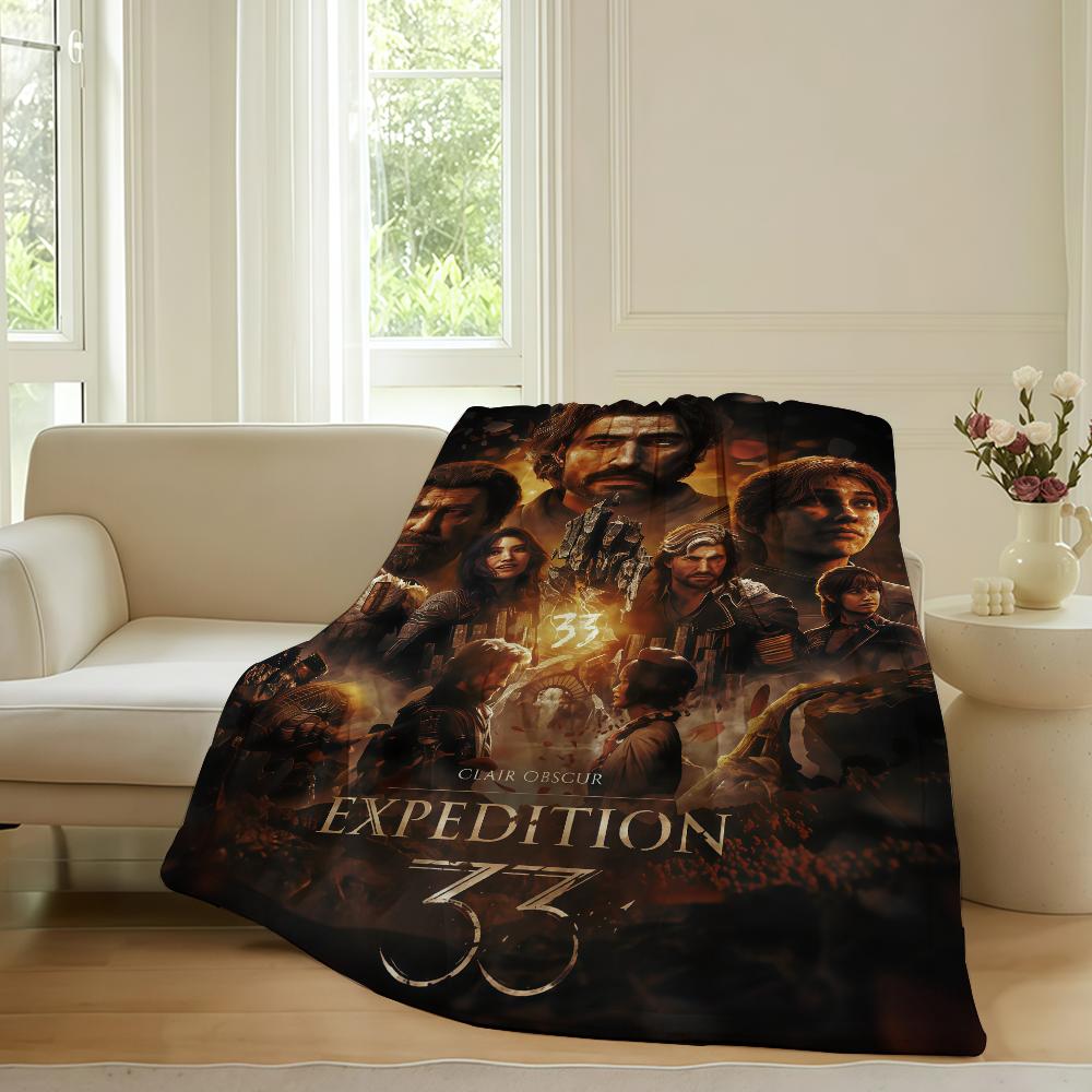 Игровое приключение E-Expedition 33 Плед для дивана, офиса, кровати, путешествий на самолете, сна, чтения, отдыха, кемпинга. Мягкий и теплый