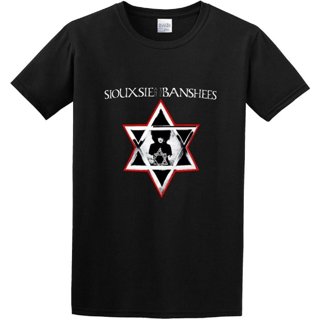 The Banshees Band Legend Logo Unisex 100% Cotton Short-Sleeve T-Shirts Black
